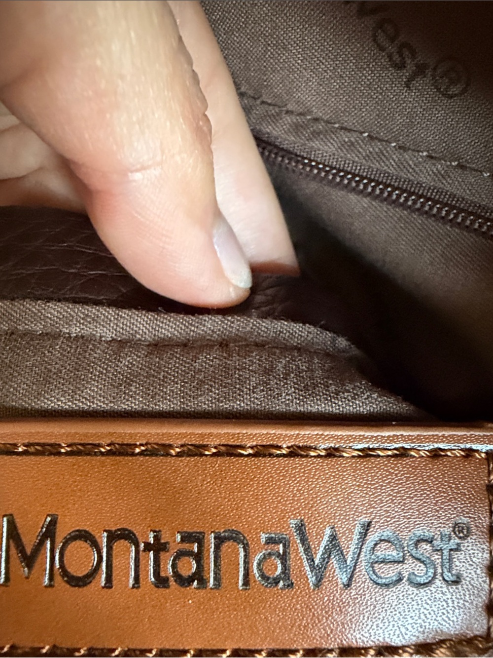 Brown Leather Studded Shoulder Bag - Women - Picture 2 of 8